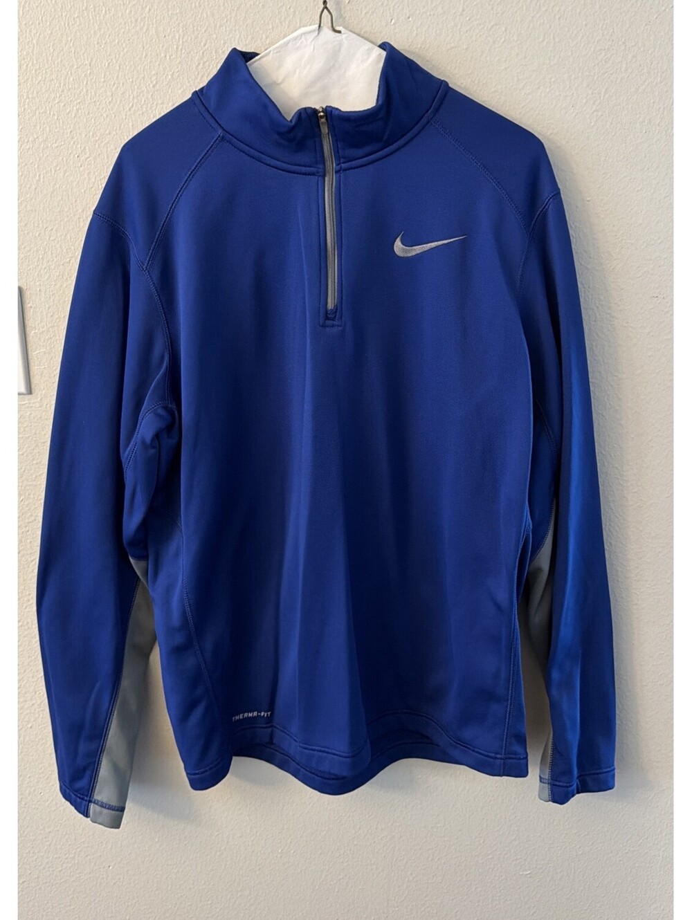 Nike Therma-Fit Men’s Royal Blue Quarter Zip Pullover Size Large